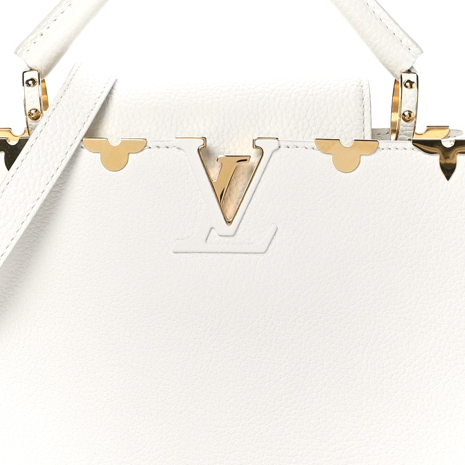 Louis Vuitton Taurillon Embellished Flower Crown Capucines BB Snow 8 of 10