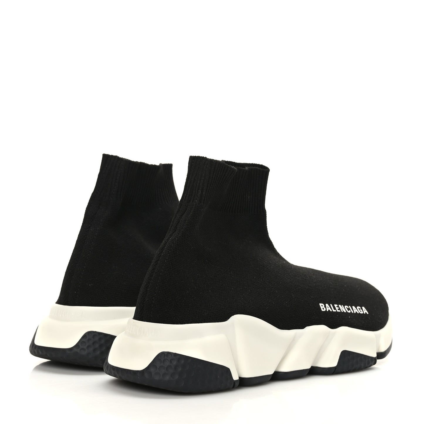 Neoprene Knit Womens Speed Sneakers 36 Black White