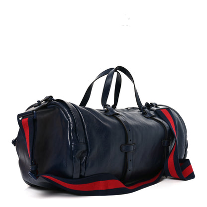 Gucci Piuma Lux Energy Monochrome Double G Duffle Bag Blue 3 of 10