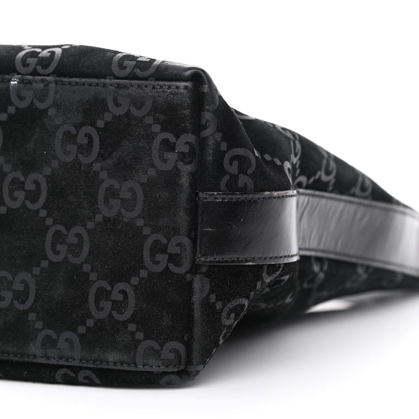 Suede Monogram Hobo Black