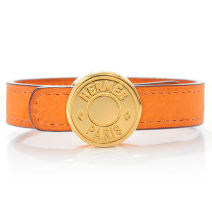 Hermes Chamonix Looping Interchangeable Bracelet Orange and Black 1 of 9