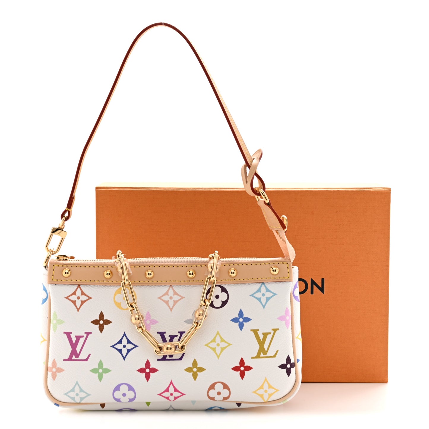LV X TM Monogram Multicolor Pochette Accessories White