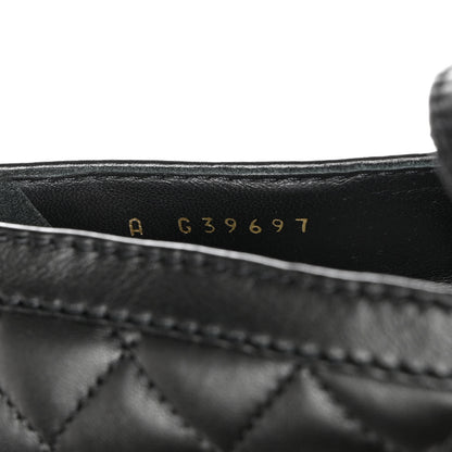 Chanel Lambskin Quilted CC Heart Loafers 40 Black 6 of 8