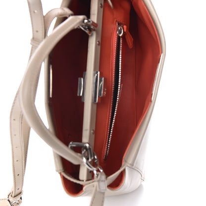 Fendi Vitello Morgan Shiny Nappa Medium Peekaboo Iconic Satchel Latte Azalea 7 of 29