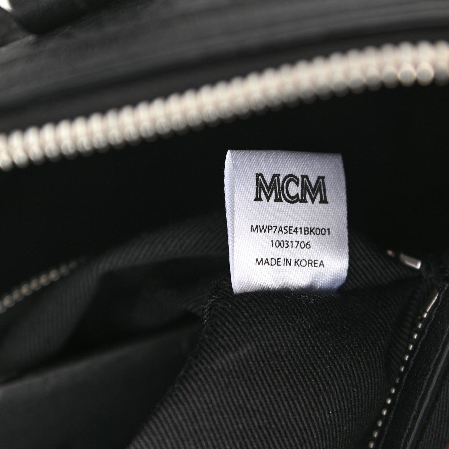 MCM Calfskin Ottomar Monogram Tote Black 7 of 10