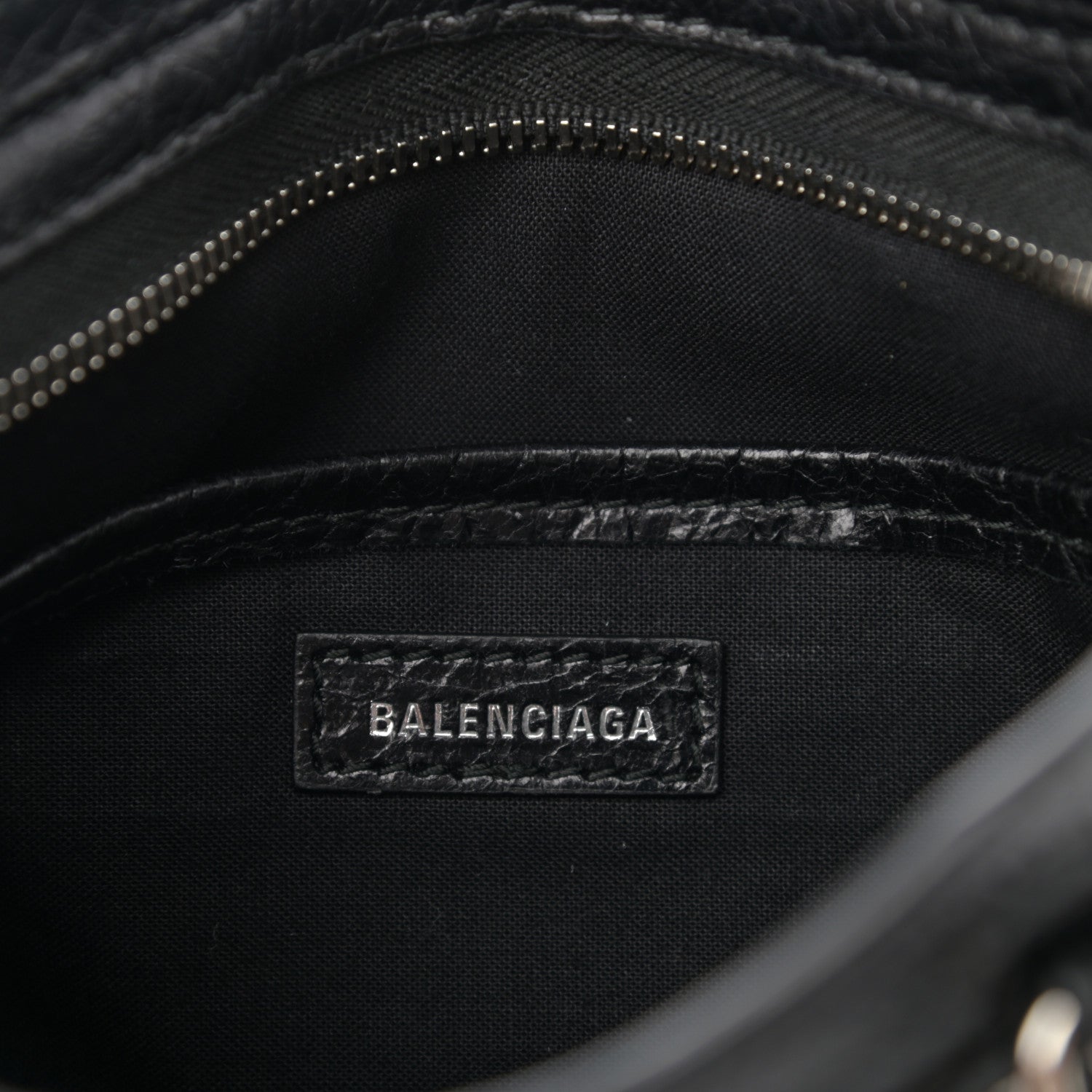 Balenciaga Agneau Classic Silver Hardware Nano City Logo Strap Black Fluo Yellow 6 of 10