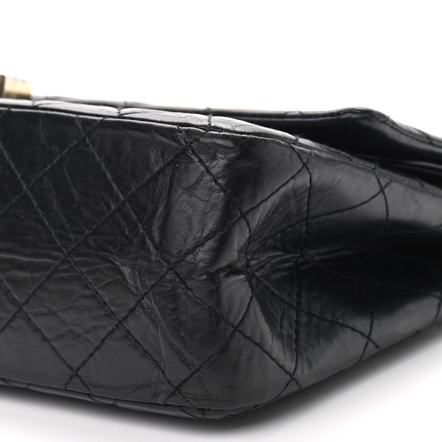 Aged Calfskin Quilted 2.55 Reissue 226 Flap Black