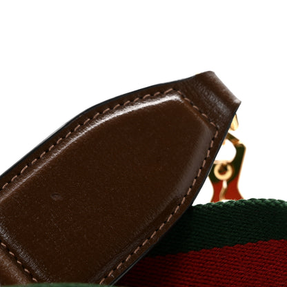 Gucci GG Supreme Monogram Azalea Calfskin Web Horsebit 1955 Wallet On Strap Beige Ebony Brown Sugar 12 of 12