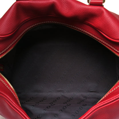 Louis Vuitton Tobago Leather Carryall Red 7 of 11