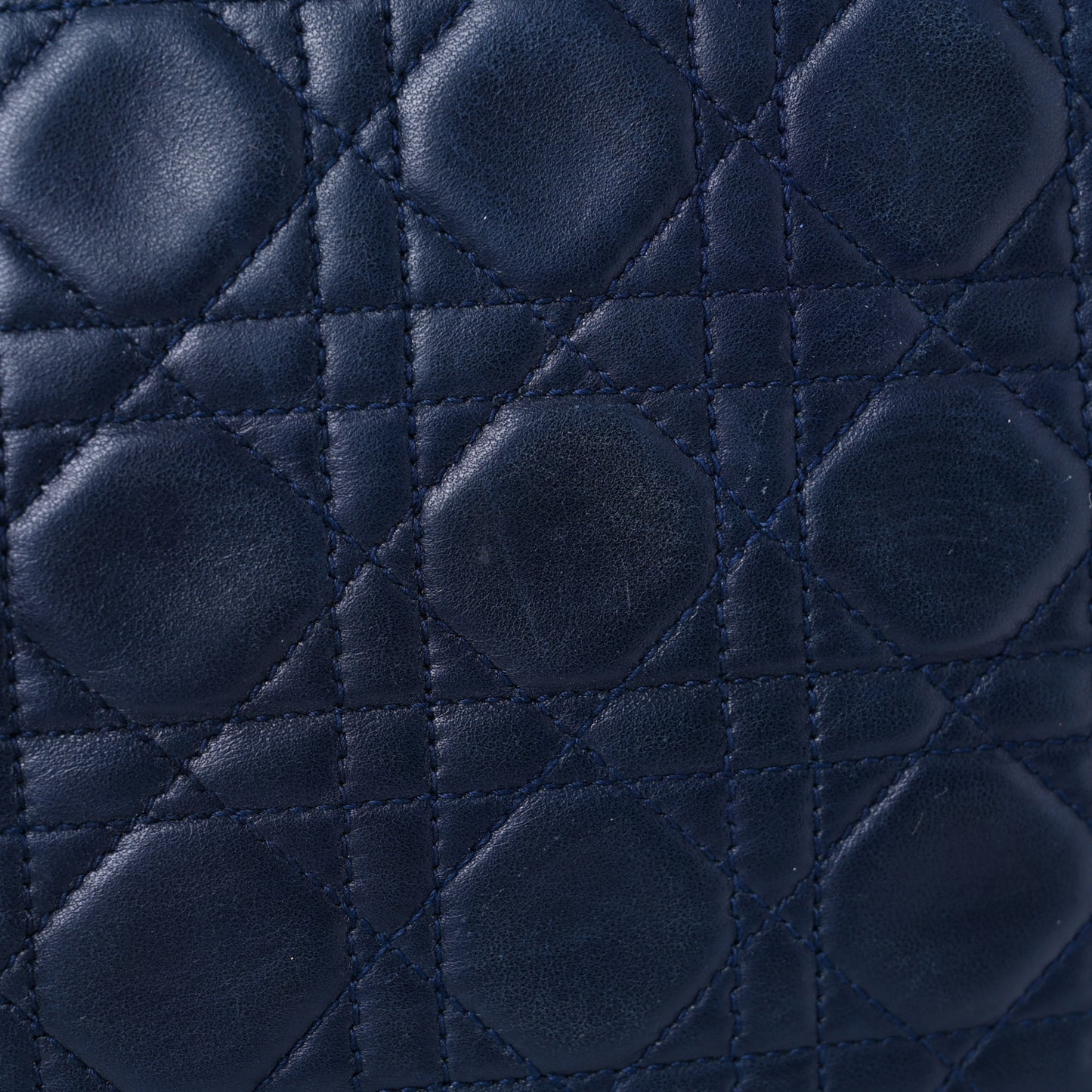 Lambskin Cannage Large Lady Dior Navy