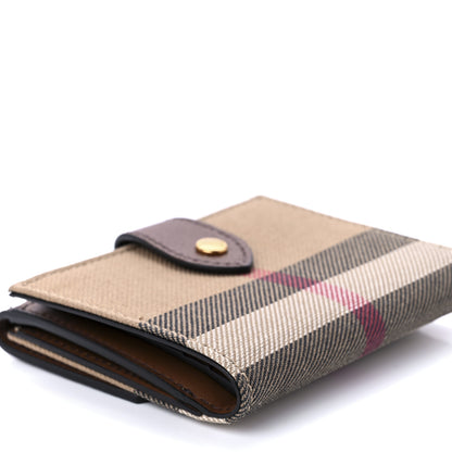 Burberry House Check Luna French Wallet Brown 10 of 11