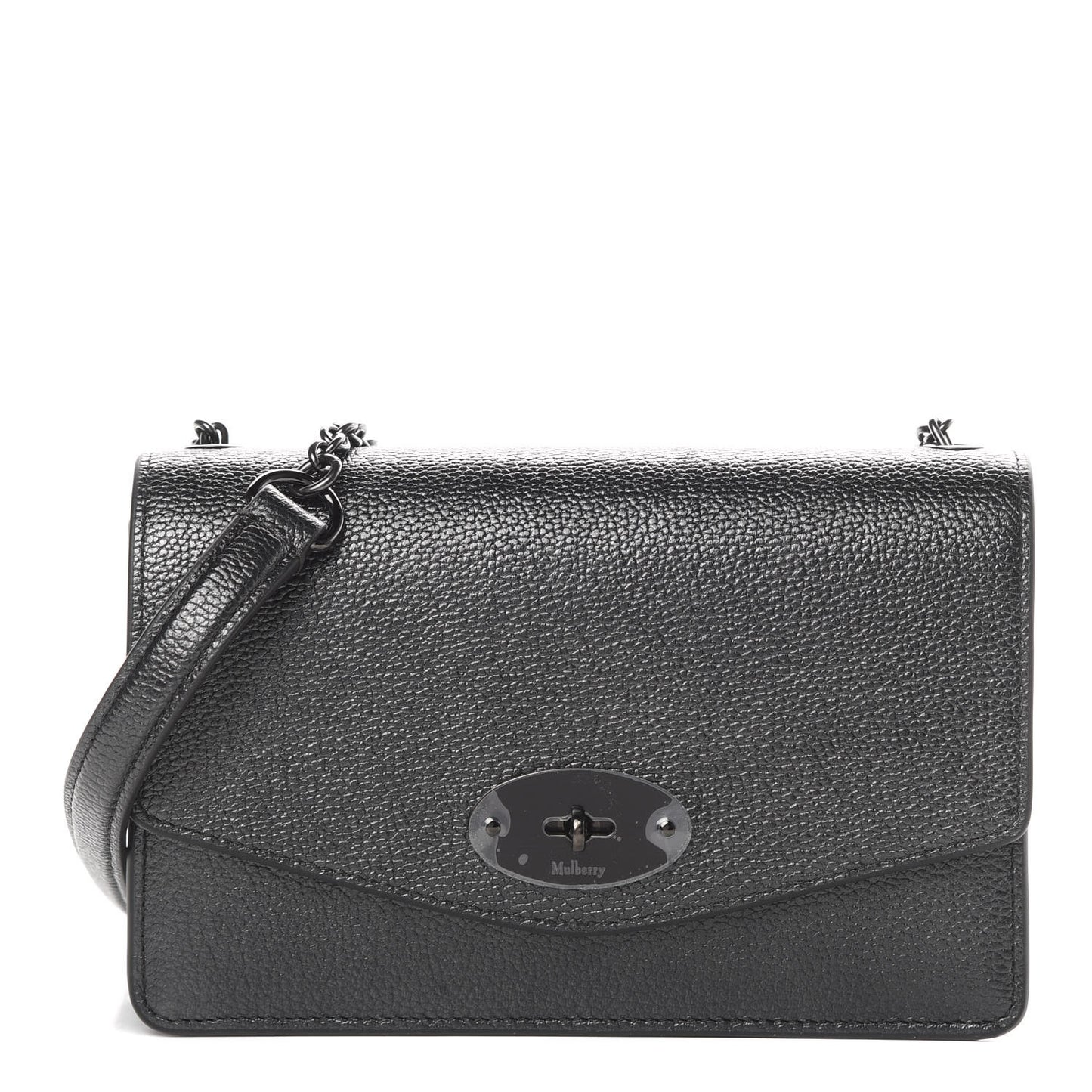 Metallic Small Grain Calfskin Small Darley Gunmetal