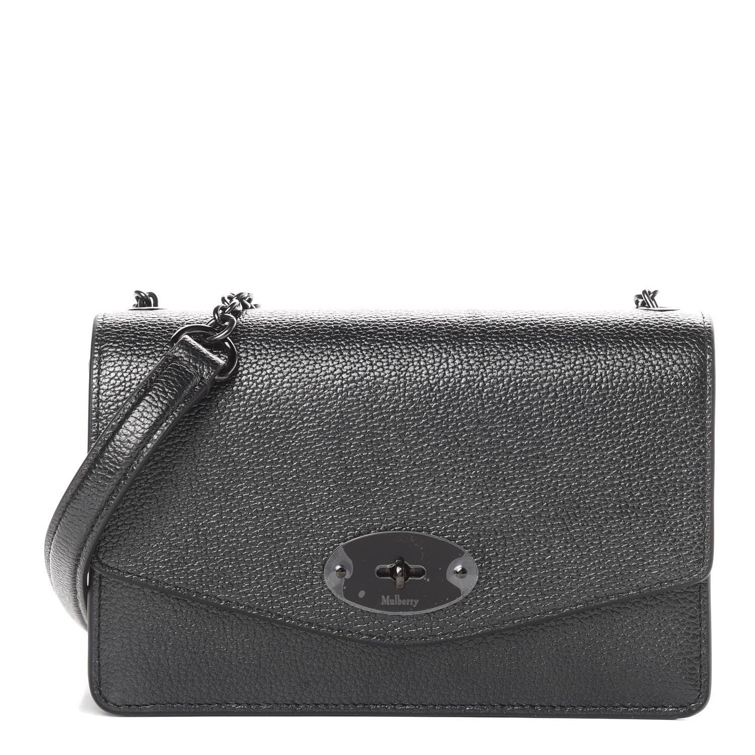 Mulberry Metallic Small Grain Calfskin Small Darley Gunmetal 1 of 10