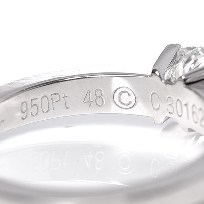 Cartier Platinum .53ct Diamond Solitaire Engagement Ring 48 4.5 5 of 8