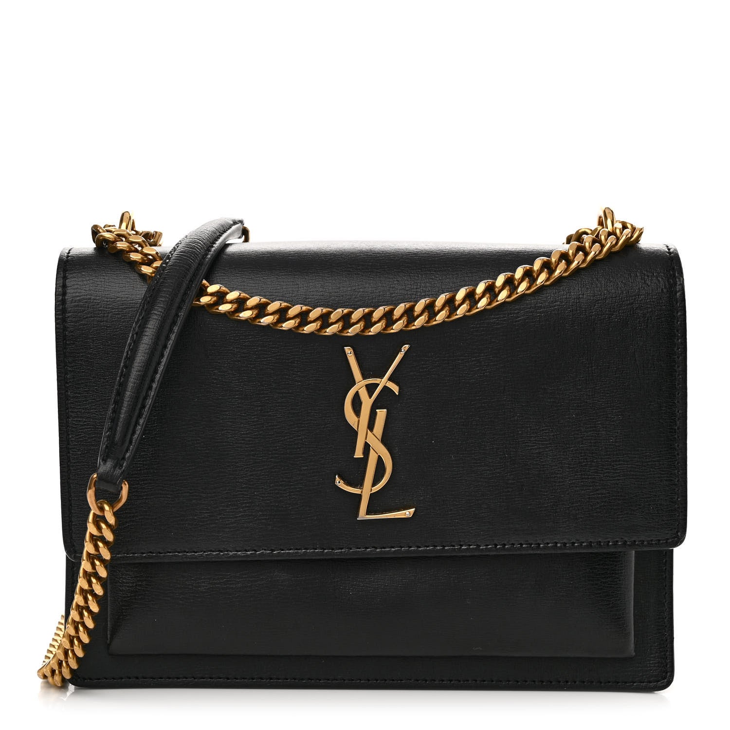 Saint Laurent Calfskin Medium Monogram Sunset Black 1 of 16