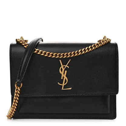Saint Laurent Calfskin Medium Monogram Sunset Black 1 of 16