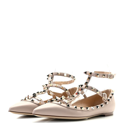 Valentino Garavani Nappa Rockstud Cage Ballerina Flats 39 Poudre 3 of 11