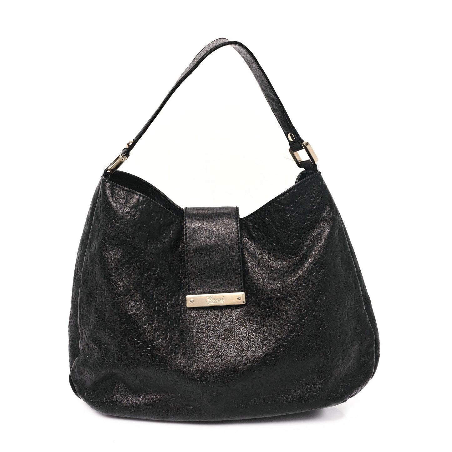 Guccissima Large New Ladies Web Hobo Black