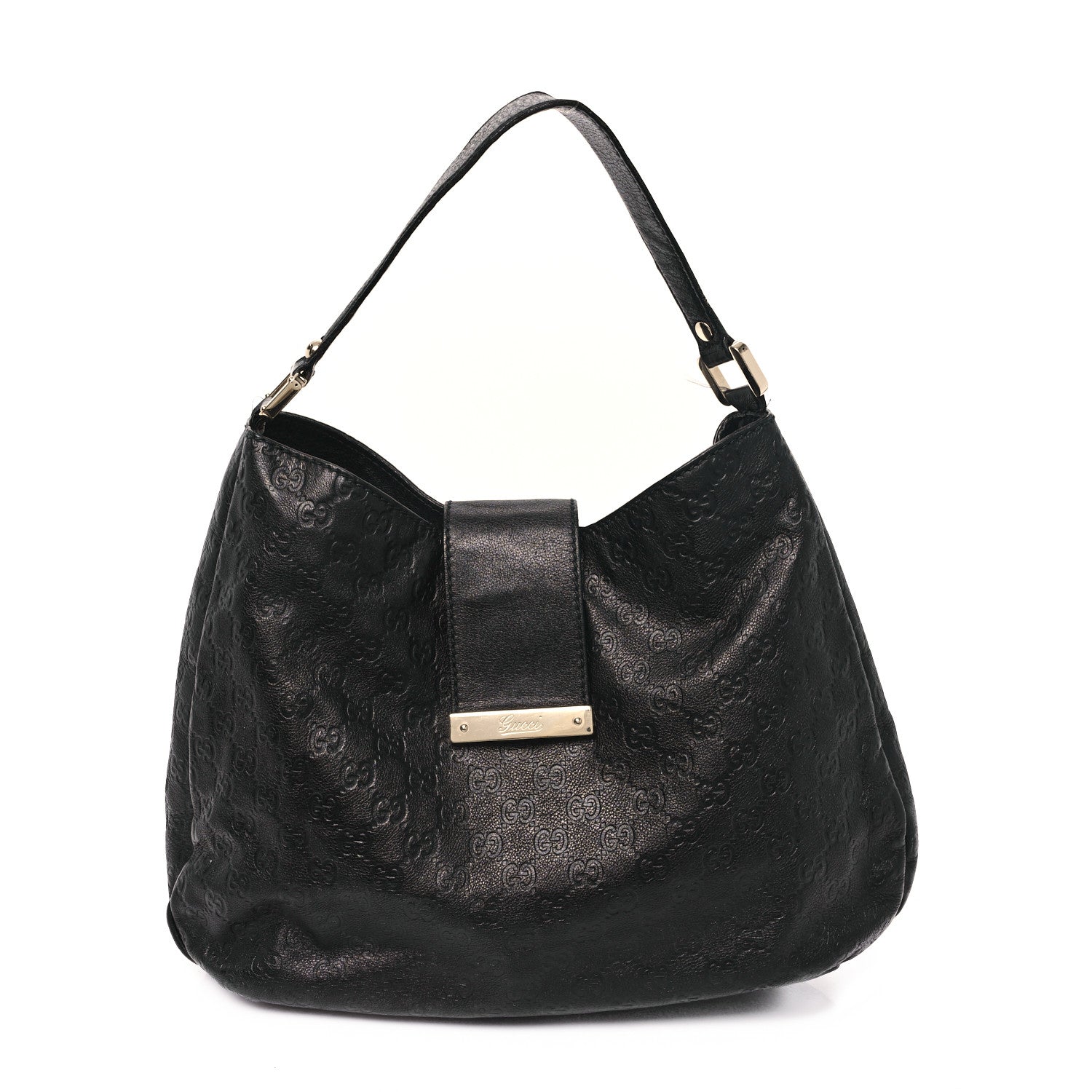 Gucci Guccissima Large New Ladies Web Hobo Black 1 of 15