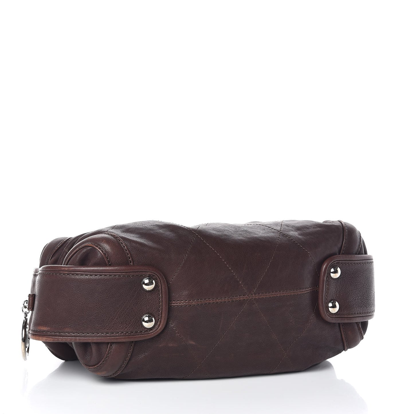 Calfskin Stitched Outdoor Ligne Bowler Brown