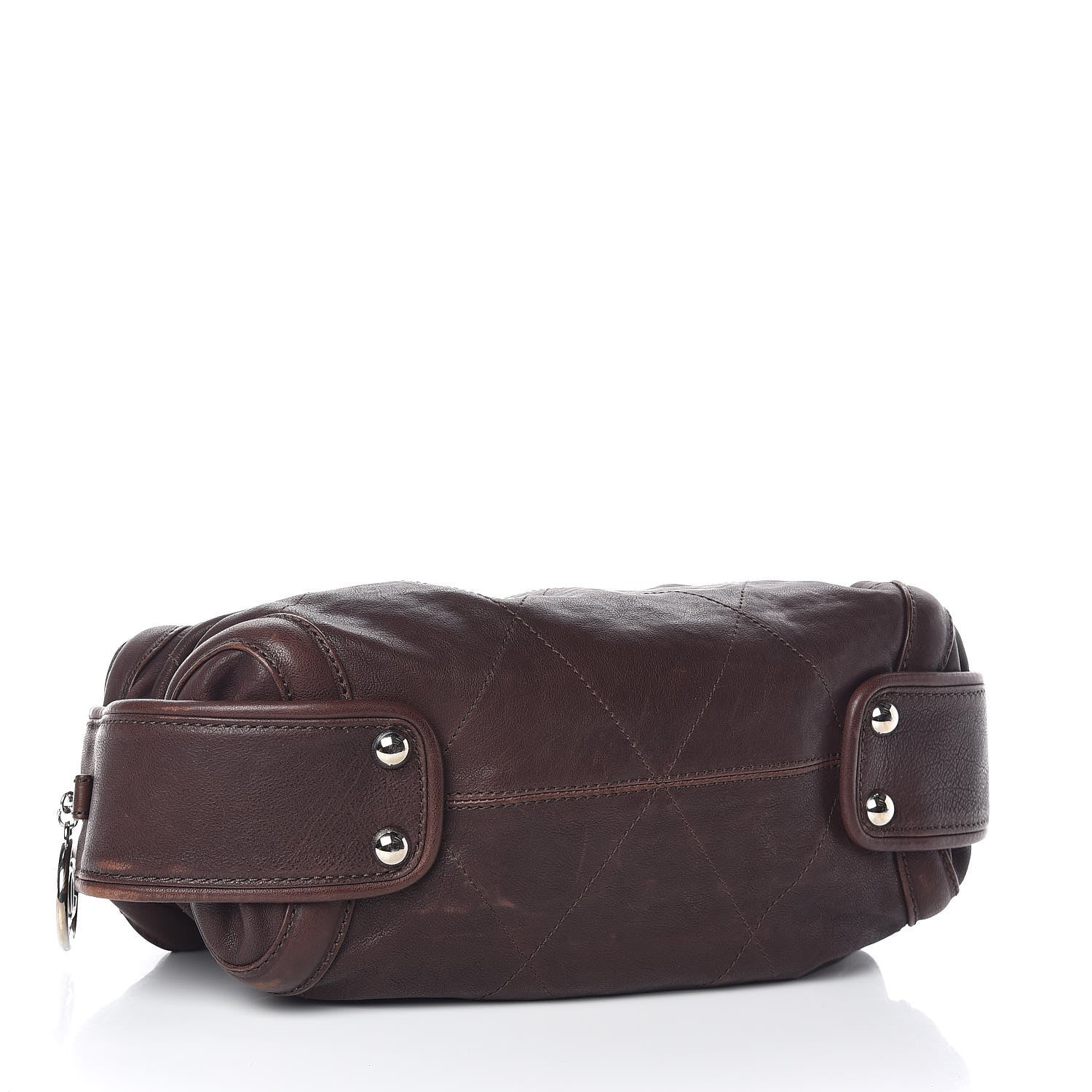 Chanel Calfskin Stitched Outdoor Ligne Bowler Brown 4 of 9