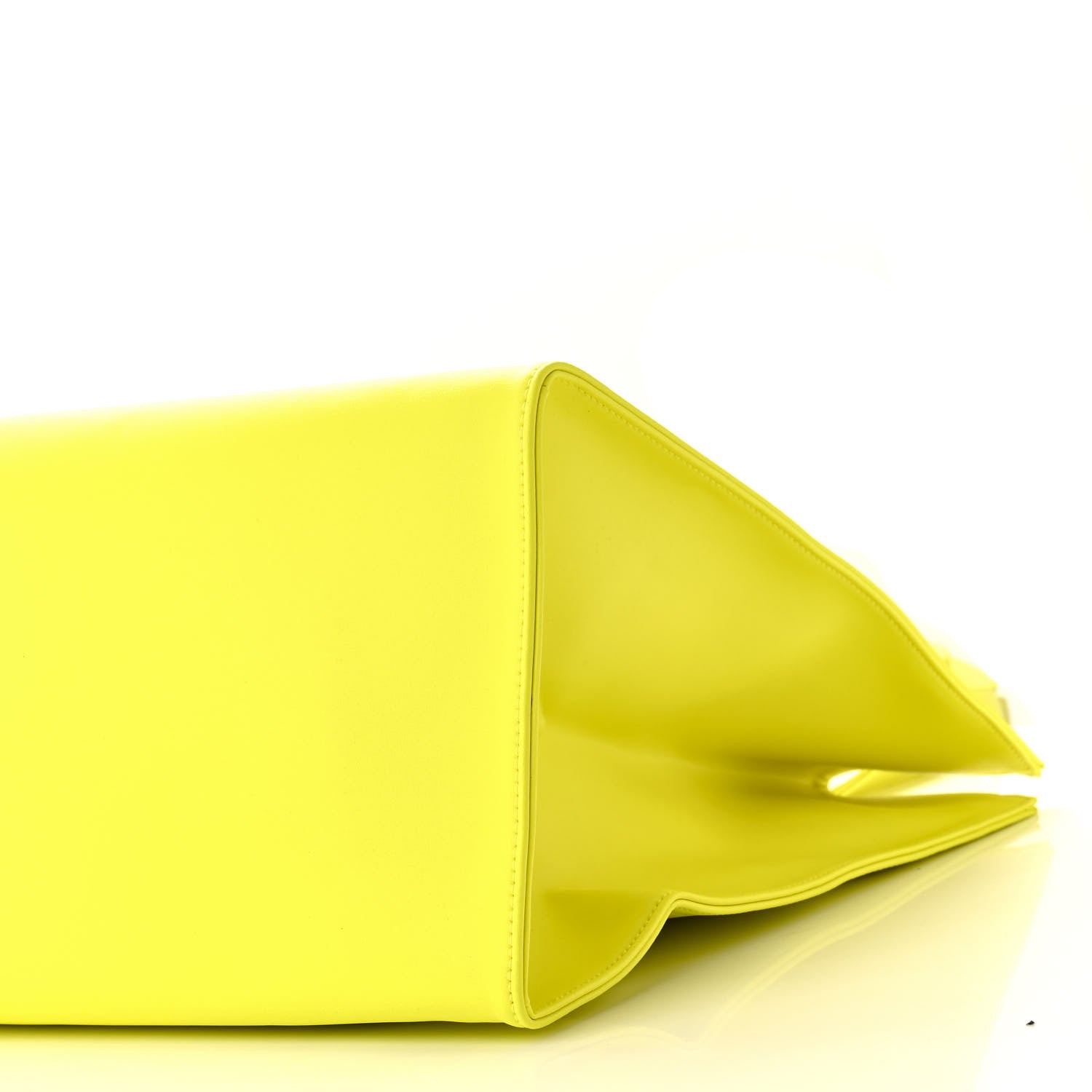 Telfar Vegan Leather Large Shopping Bag Highlighter Yellow 10 of 10