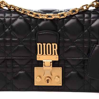 Christian Dior Lambskin Cannage Small Dioraddict Flap Bag Black 10 of 10