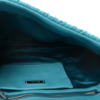 Miu Miu Nappa Matelasse Crystal Flap Clutch Turchese 5 of 9
