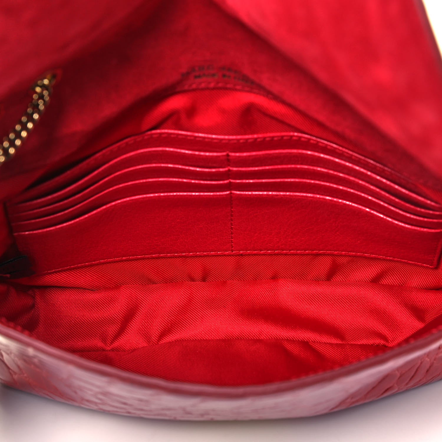 Marc Jacobs Calfskin Crocodile Embossed Mini Polly Shoulder Bag Flame 4 of 8