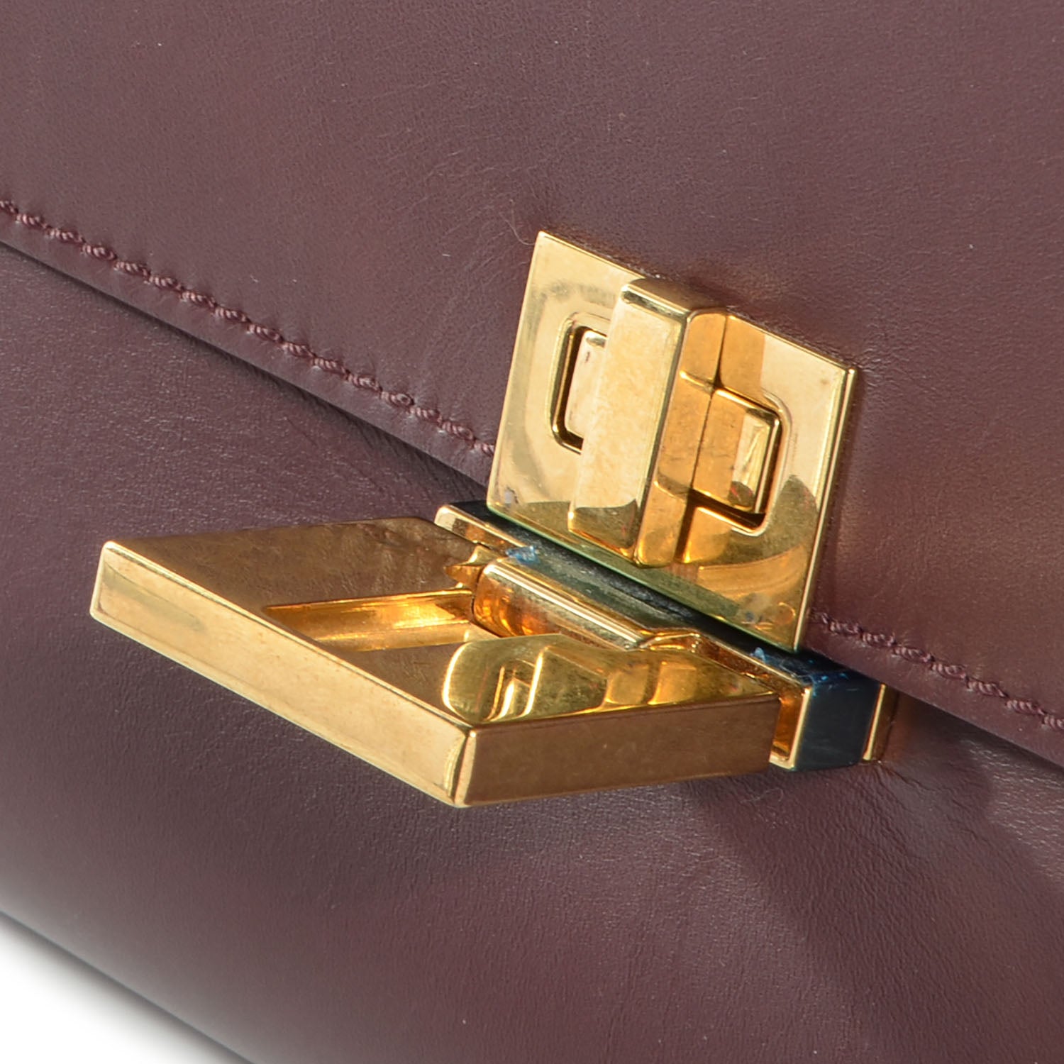 Celine Smooth Calfskin Suede Large Bi-Color Trapeze Burgundy 10 of 11