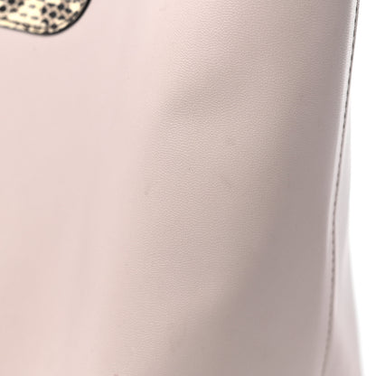 Fendi Vitello Ginevra Elaphe Monster Eyes Shopping Tote Grigio Polvere Naturale 19 of 19