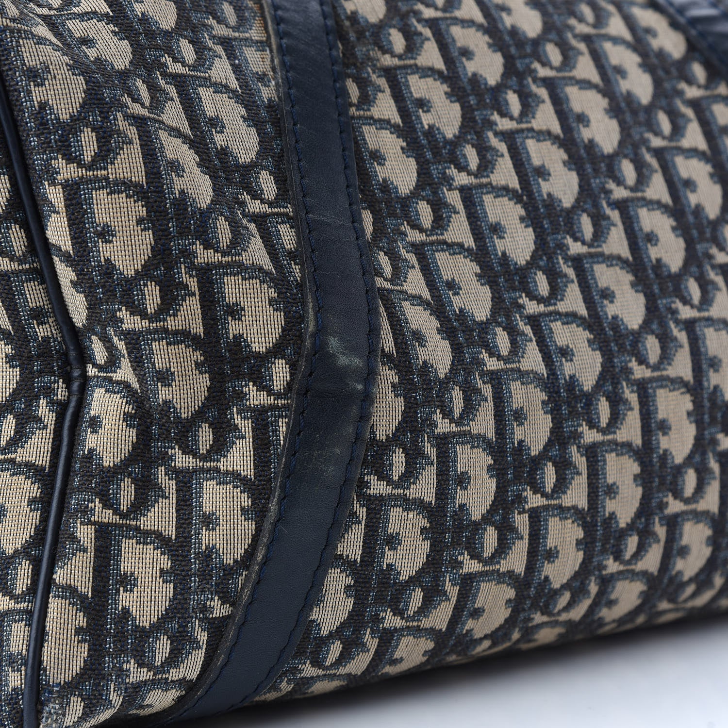 Christian Dior Monogram Boston Navy Blue 9 of 15