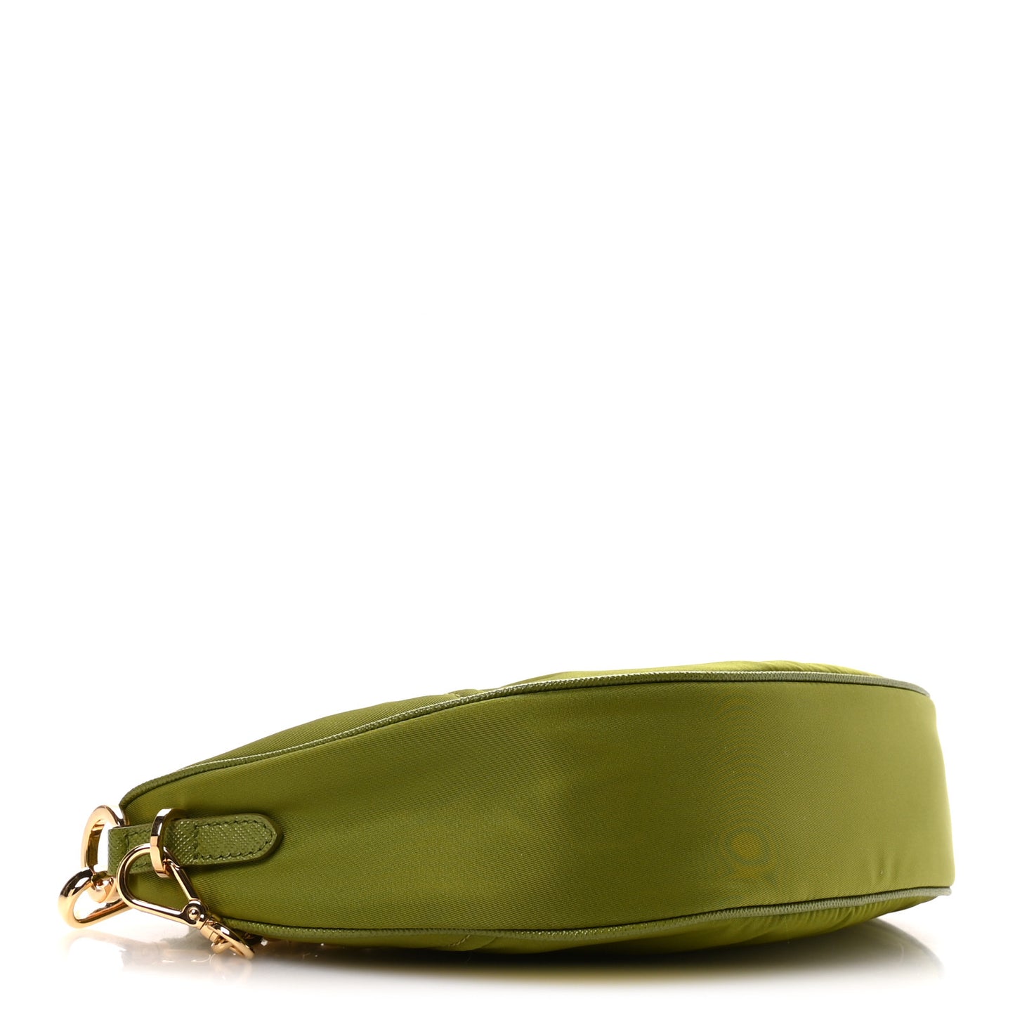 Re-Nylon Saffiano Demi-lune Shoulder Bag Edera