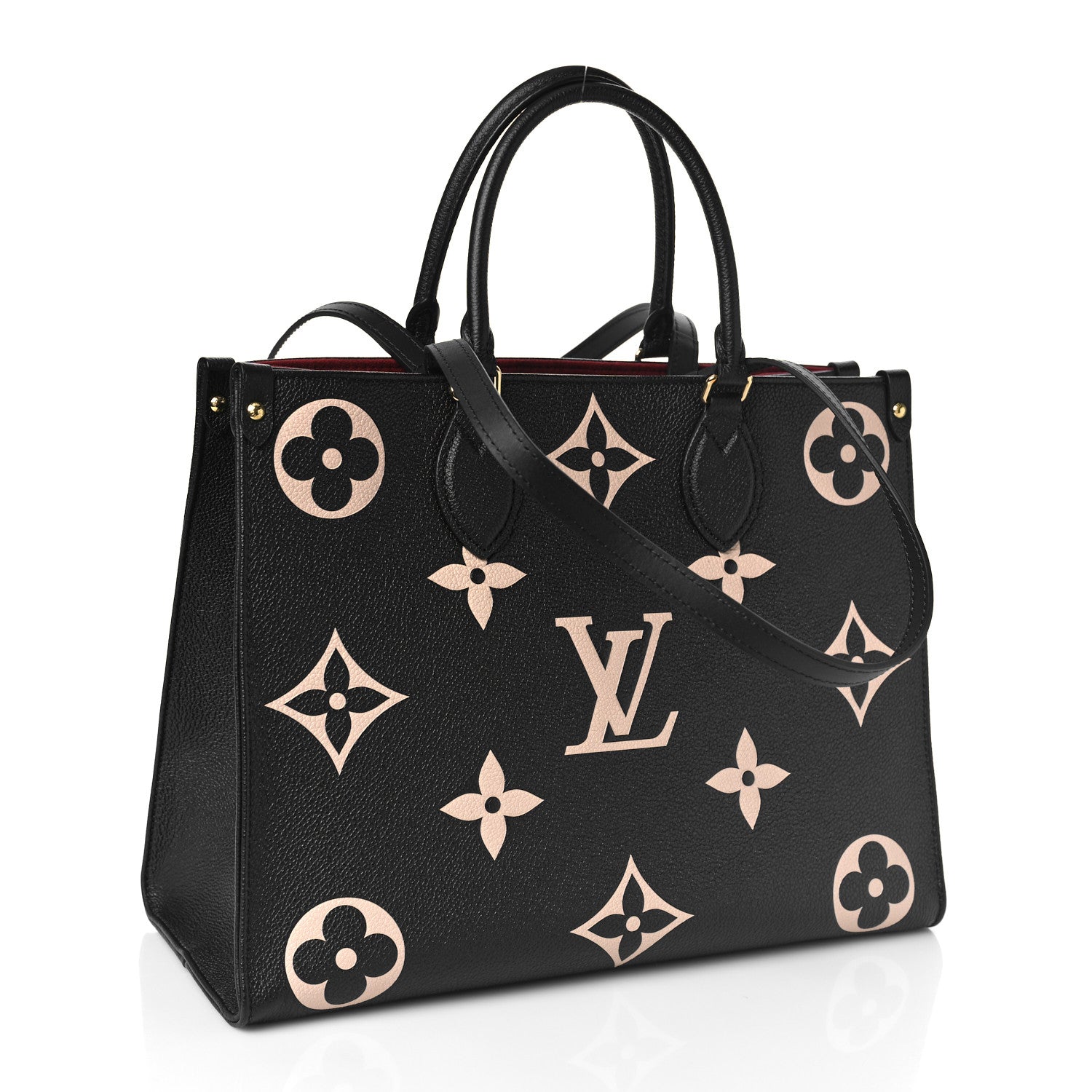 Louis Vuitton Empreinte Monogram Giant Onthego MM Black Beige 3 of 8