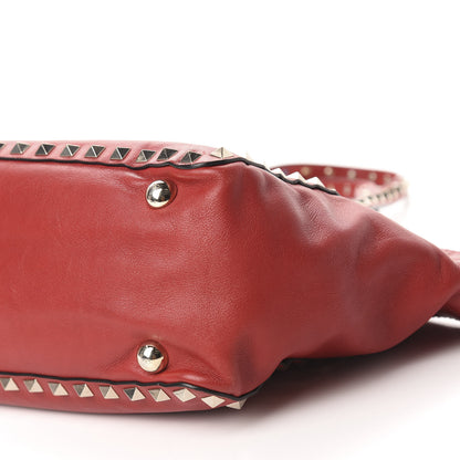 Valentino Garavani Vitello Small Rockstud Tote Rosso Valentino 8 of 12