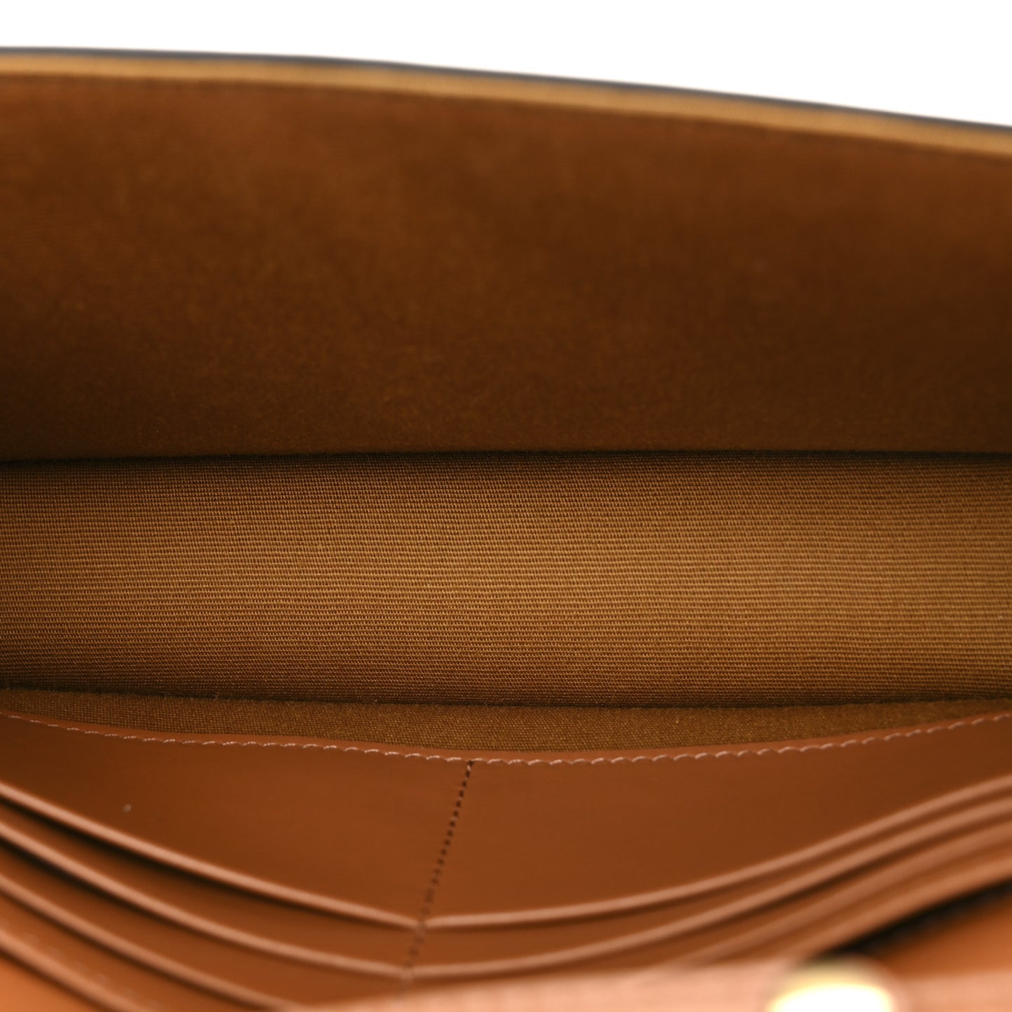 Triomphe Canvas Calfskin Margo Wallet on Chain Tan