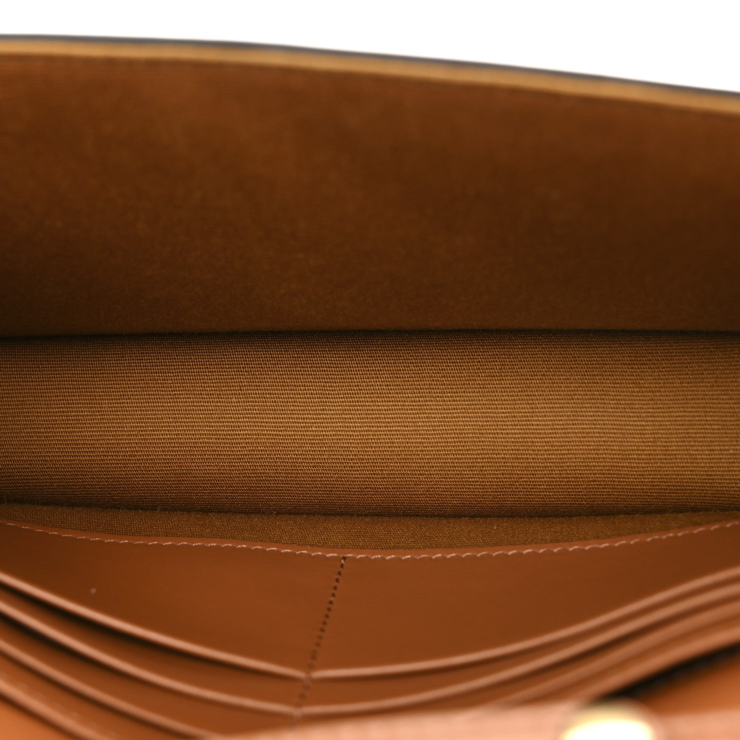 Celine Triomphe Canvas Calfskin Margo Wallet on Chain Tan 5 of 10