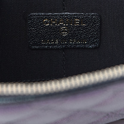 Chanel Iridescent Caviar Quilted Classic Pouch With Handle Black 5 of 7