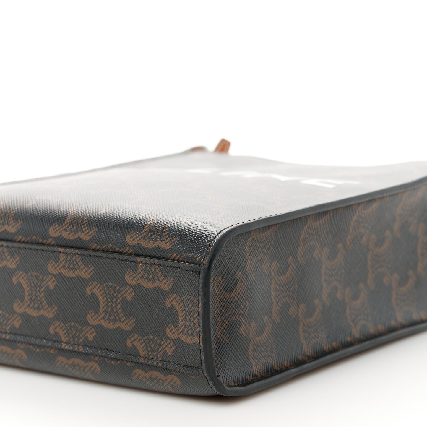 Triomphe Canvas Calfskin Mini Vertical Cabas Tan