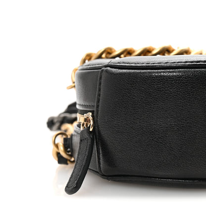 Chanel Lambskin Quilted Chanel 19 Round Clutch With Chain Black 8 of 9