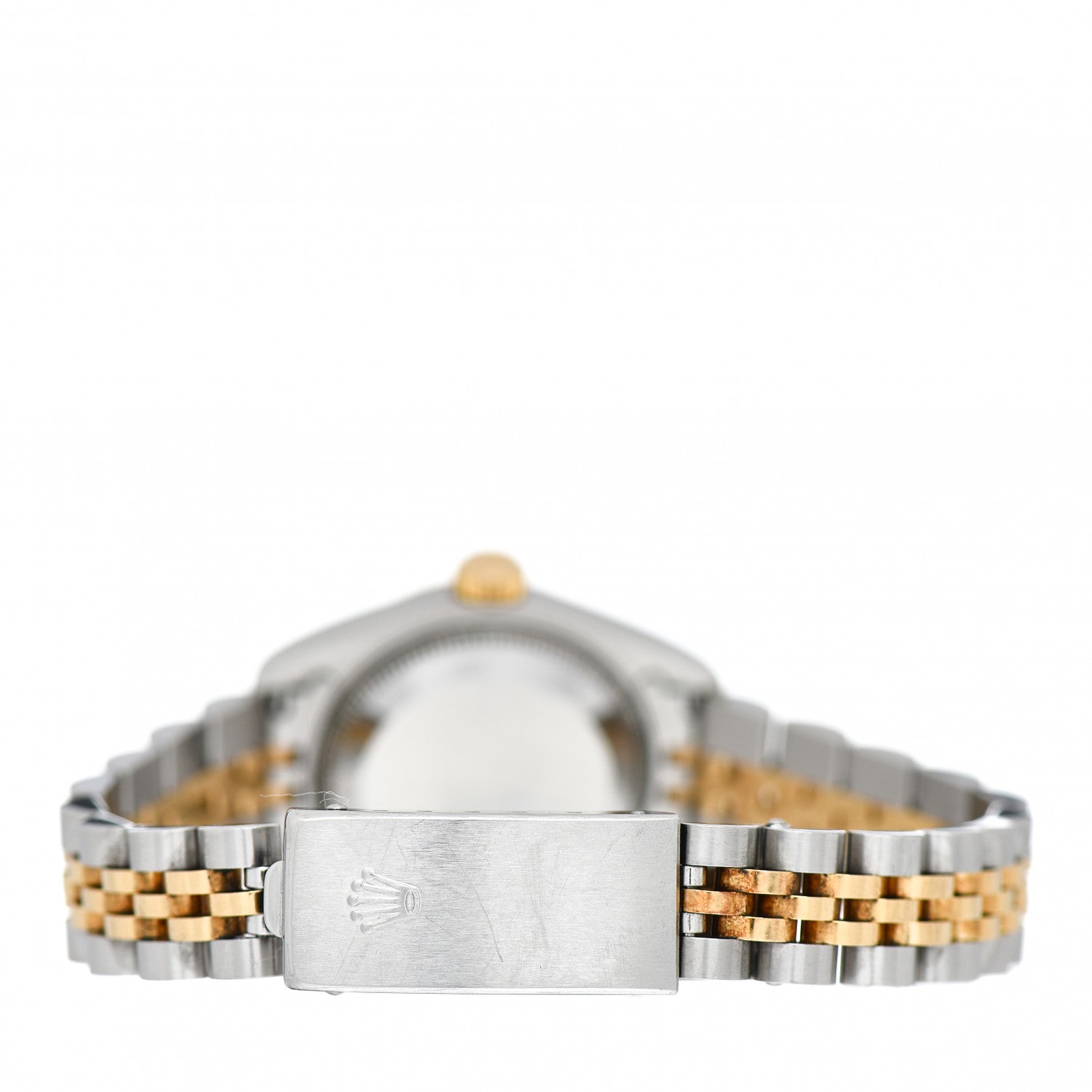 Rolex Stainless Steel 18K Yellow Gold Diamond 26mm Oyster Perpetual Datejust Watch Red Gradient 69173 3 of 4