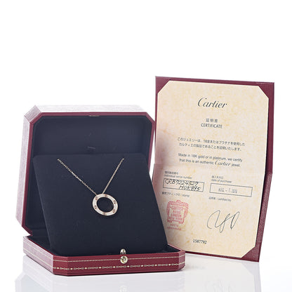 Cartier 18K Pink Gold Diamond LOVE Paved Necklace 6 of 6