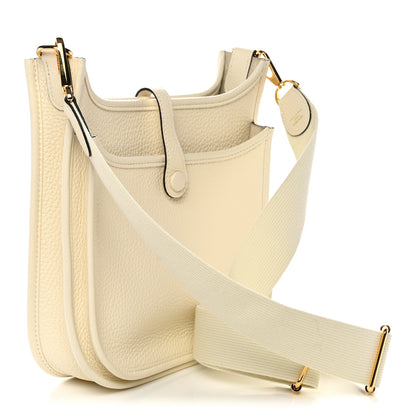 Hermes Taurillon Clemence Evelyne 23 Poche III Cream 3 of 11