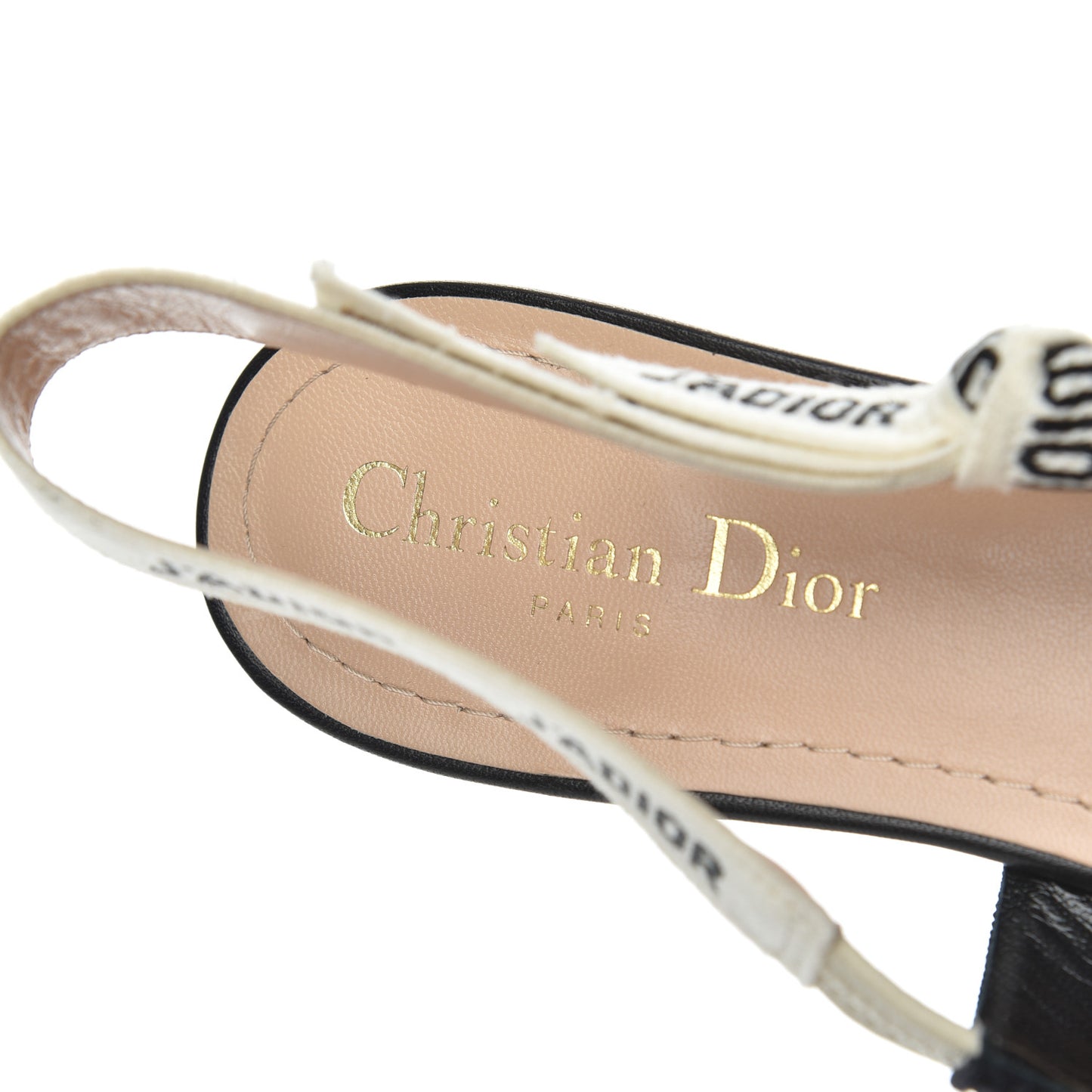 Technical Canvas Ribbon J'Adior Slingback Ballet Flats 39.5 Black