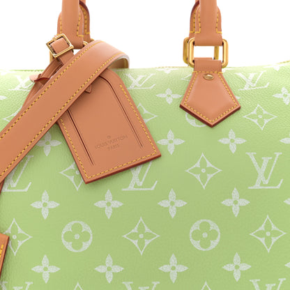 Louis Vuitton Calfskin Monogram Speedy P9 Bandouliere 30 Frozen Lime Vert Clair 9 of 11
