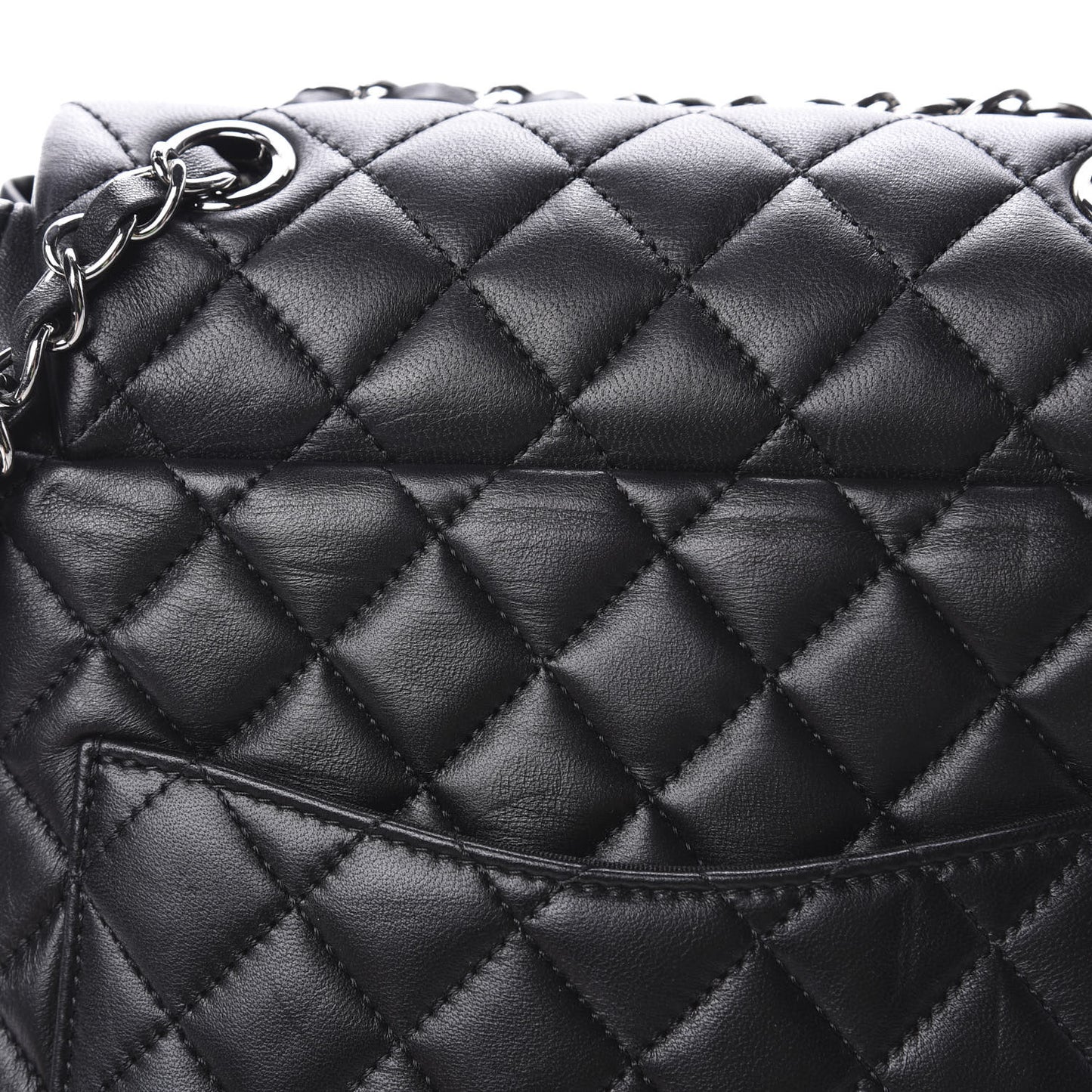Lambskin Quilted Small Urban Spirit Backpack Black