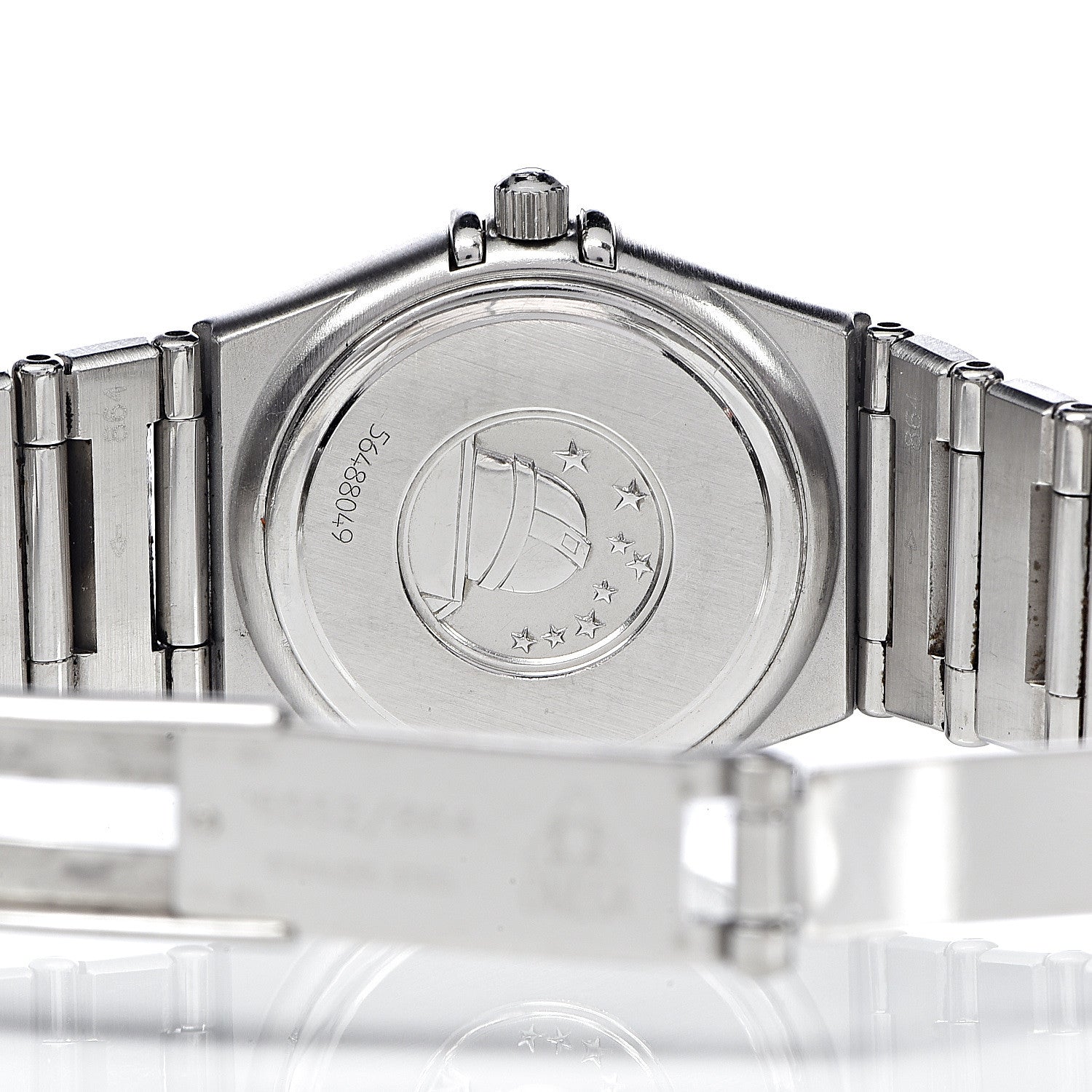 Omega Stainless Steel 25mm Constellation Quartz Watch Blue 1572.40.00 6 of 6