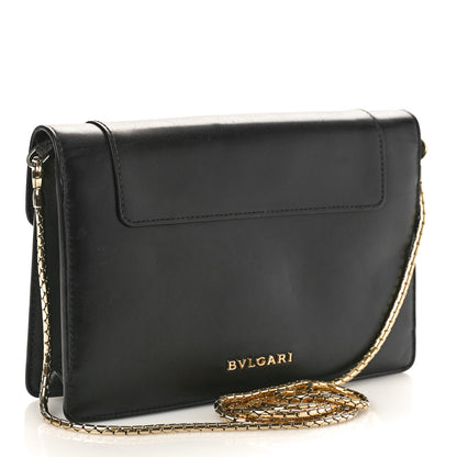 Bulgari Calfskin Serpenti Forever Chain Wallet Black 2 of 10