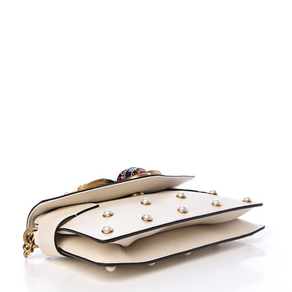 Gucci Nappa Pearl Studded Mini Queen Margaret Broadway Shoulder Bag Mystic White 4 of 10