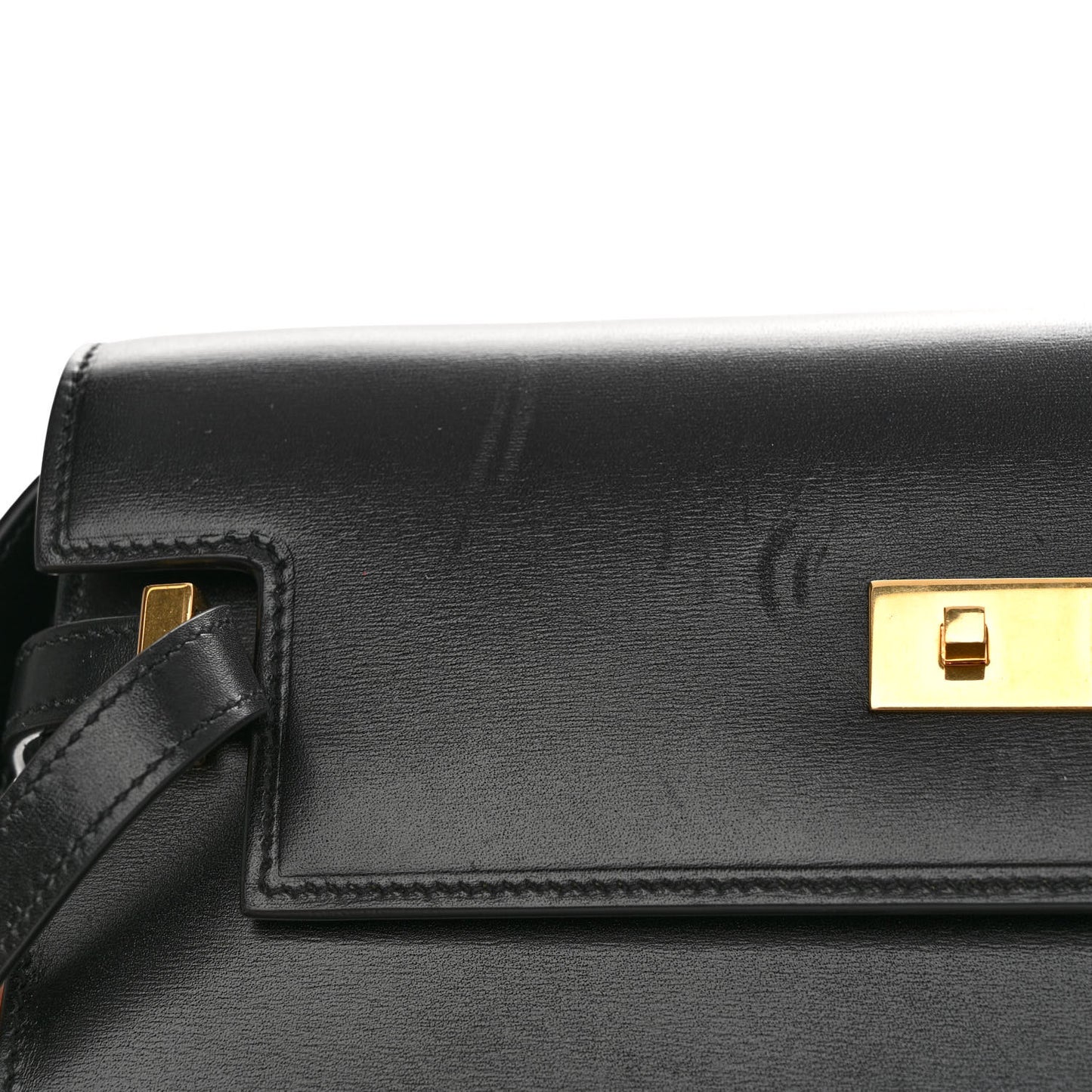 Smooth Calfskin Manhattan Shoulder Bag Black